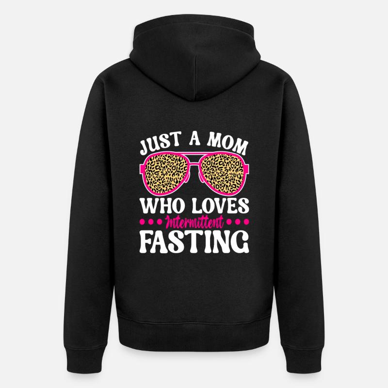 Intermittent fasting Intermittent fasting - Unisex Premium Organic Zip Hoodie - black