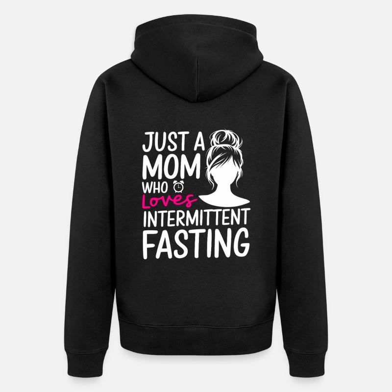 Jeûne intermittent Jeûne intermittent - Veste à capuche bio Premium Unisexe - noir