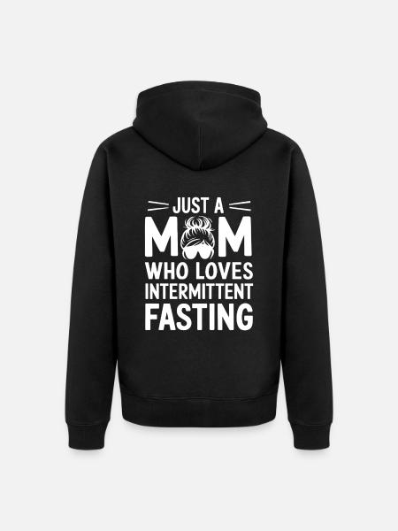 Intermittent fasting Intermittent fasting - Unisex Premium Organic Zip Hoodie - black
