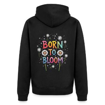 Dandelion Dandelion Lover Floral Floral - Veste à capuche bio Premium Unisexe - noir - Dos - Nico (187cm)