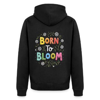 Dandelion Dandelion Lover Floral Floral - Veste à capuche bio Premium Unisexe - noir - Dos - Nico (187cm)