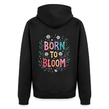 Dandelion Dandelion Lover Floral Floral - Veste à capuche bio Premium Unisexe - noir - Dos - Nico (187cm)