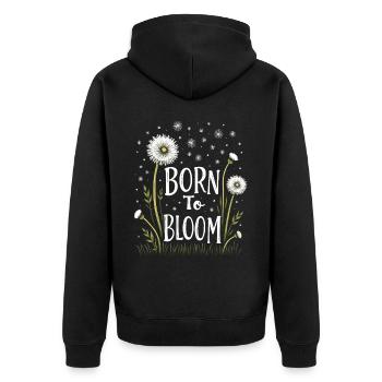 Dandelion Dandelion Lover Floral Floral - Veste à capuche bio Premium Unisexe - noir - Dos - Nico (187cm)