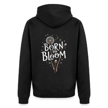 Dandelion Dandelion Lover Floral Floral - Veste à capuche bio Premium Unisexe - noir - Dos - Nico (187cm)