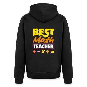 Cadeau de mathématiques pour professeur de mathématiques - Veste à capuche bio Premium Unisexe - noir - Dos - Nico (187cm)