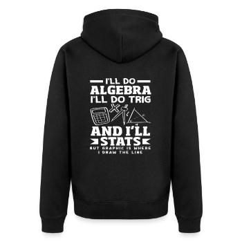 Cadeau de mathématiques pour professeur de mathématiques - Veste à capuche bio Premium Unisexe - noir - Dos - Nico (187cm)