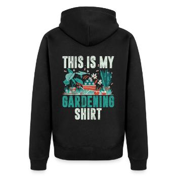 Garden Plants Gardener Garden Lover Planting - Unisex Premium Organic Zip Hoodie - black - Back - Nico (187cm)