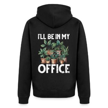 Gartenpflanzen Gärtner Gartenliebhaber Pflanzung - Unisex Premium Bio Zip Hoodie - Schwarz - Hinten - Nico (187cm)