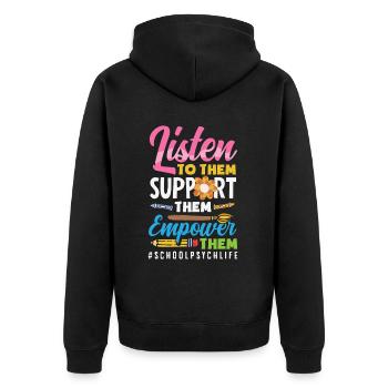 Psychologie Conseillère Psychologique Scolaire - Veste à capuche bio Premium Unisexe - noir - Dos - Nico (187cm)