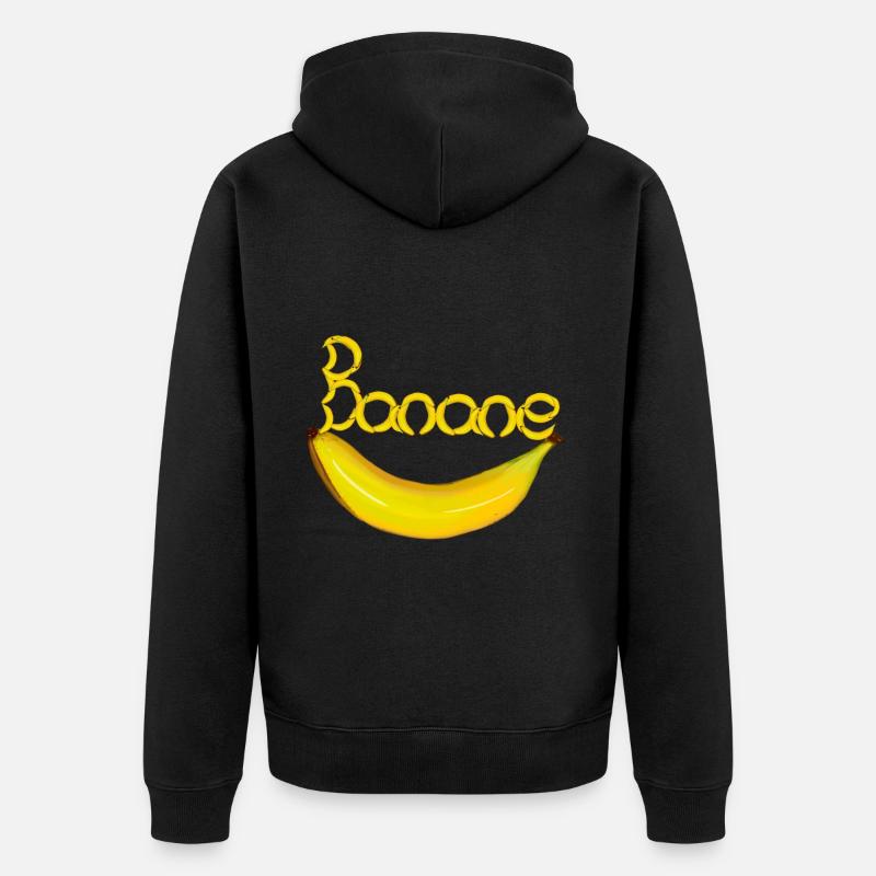 Banane Fruit Fruit Banane Banane - Veste à capuche bio Premium Unisexe - noir
