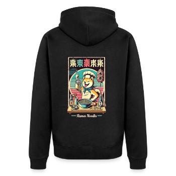Shiba Dog Ramen Chef Funny Dogs Japon - Veste à capuche bio Premium Unisexe - noir - Dos - Nico (187cm)