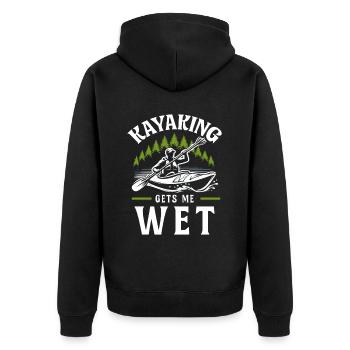 Kayak -Kayak -Paddle Lovers Kayak Adventure - Unisex Premium Organic Zip Hoodie - black - Back - Nico (187cm)