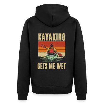 Kayak -Kayak -Paddle Lovers Kayak Adventure - Unisex Premium Organic Zip Hoodie - black - Back - Nico (187cm)