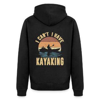Kayak -Kayak -Paddle Lovers Kayak Adventure - Unisex Premium Organic Zip Hoodie - black - Back - Nico (187cm)