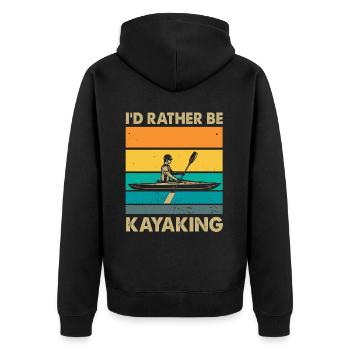 Kayak -Kayak -Paddle Lovers Kayak Adventure - Unisex Premium Organic Zip Hoodie - black - Back - Nico (187cm)