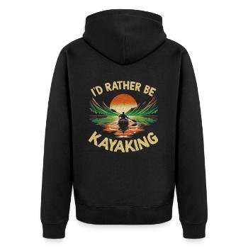 Kayak -Kayak -Paddle Lovers Kayak Adventure - Unisex Premium Organic Zip Hoodie - black - Back - Nico (187cm)