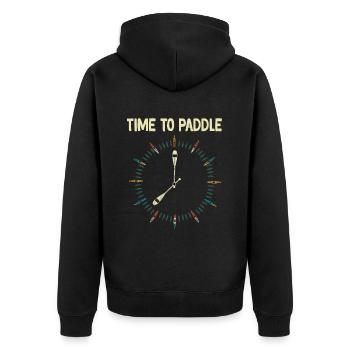 Kayak -Kayak -Paddle Lovers Kayak Adventure - Unisex Premium Organic Zip Hoodie - black - Back - Nico (187cm)