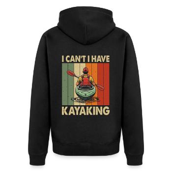 Kayak -Kayak -Paddle Lovers Kayak Adventure - Unisex Premium Organic Zip Hoodie - black - Back - Nico (187cm)