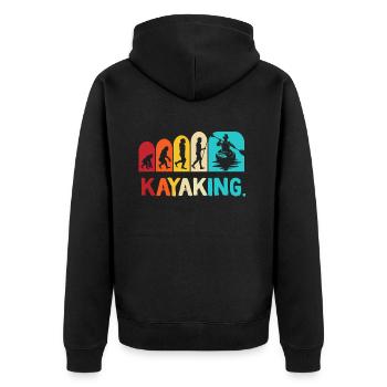 Kayak -Kayak -Paddle Lovers Kayak Adventure - Unisex Premium Organic Zip Hoodie - black - Back - Nico (187cm)