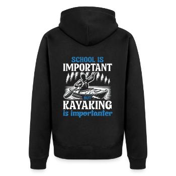 Kayak -Kayak -Paddle Lovers Kayak Adventure - Unisex Premium Organic Zip Hoodie - black - Back - Nico (187cm)