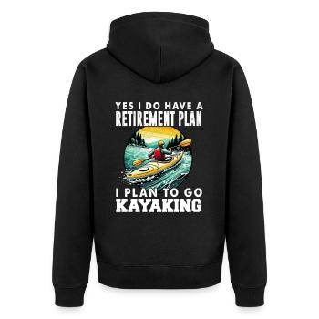 Kayak -Kayak -Paddle Lovers Kayak Adventure - Unisex Premium Organic Zip Hoodie - black - Back - Nico (187cm)