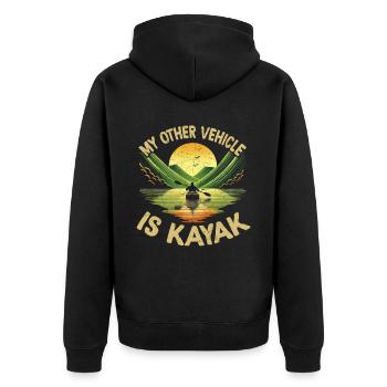 Kayak -Kayak -Paddle Lovers Kayak Adventure - Unisex Premium Organic Zip Hoodie - black - Back - Nico (187cm)