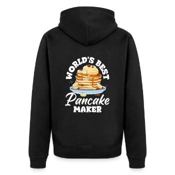 La meilleure crêpière du monde - Veste à capuche bio Premium Unisexe - noir - Dos - Nico (187cm)