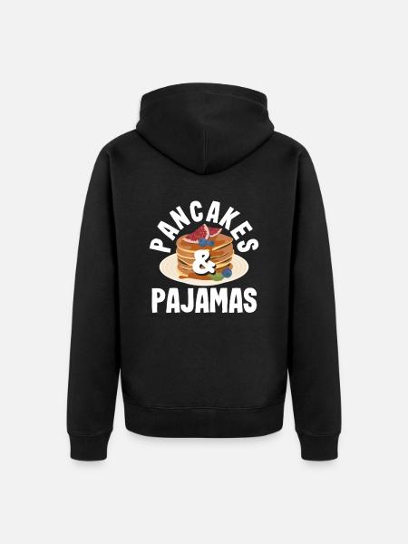 Pancakes and pyjamas Breakfast pleasure - Unisex Premium Organic Zip Hoodie - black