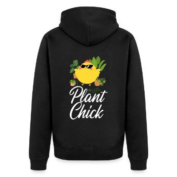 Amateur de plantes jardinage Poulet fille - Veste à capuche bio Premium Unisexe - noir - Dos - Nico (187cm)