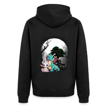 Dragon Dragon Enfant Enfants Conte de fées Dinos - Veste à capuche bio Premium Unisexe - noir - Dos - Nico (187cm)