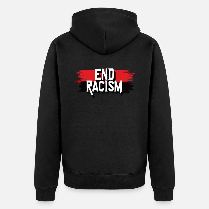 Antiracisme, égalité et diversité - Veste à capuche bio Premium Unisexe - noir