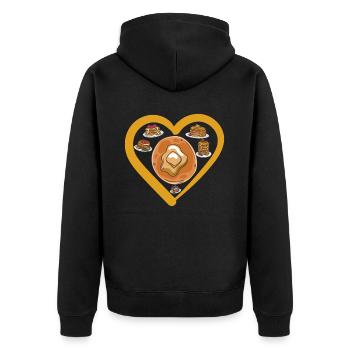 Variété de crêpes dans l’âme - Veste à capuche bio Premium Unisexe - noir - Dos - Nico (187cm)