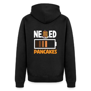 Besoin de crêpes pour l’énergie - Veste à capuche bio Premium Unisexe - noir - Dos - Nico (187cm)