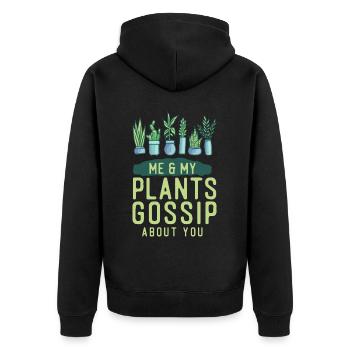 Amoureux des plantes Jardiner Moi Et Mon - Veste à capuche bio Premium Unisexe - noir - Dos - Nico (187cm)
