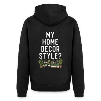 Amoureux des plantes Jardinage Ma maison - Veste à capuche bio Premium Unisexe - noir - Dos - Nico (187cm)