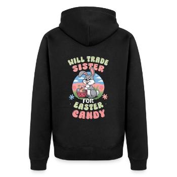 Échangera sa sœur contre des bonbons de Pâques - Veste à capuche bio Premium Unisexe - noir - Dos - Nico (187cm)