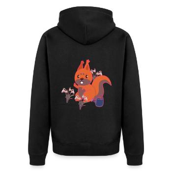 Printemps Écureuil Perce-Neige Enfants - Veste à capuche bio Premium Unisexe - noir - Dos - Nico (187cm)