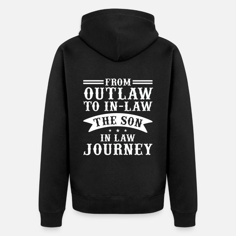 Lieblingssohn Vater Mutter Schwiegermutter - Unisex Premium Bio Zip Hoodie - Schwarz