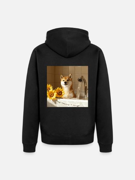 Shiba Inu - Unisex Premium Bio Zip Hoodie - Schwarz
