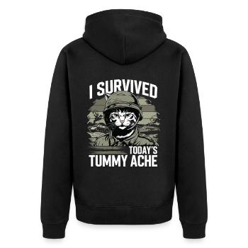 Douleur abdominale survivante des maux de ventre - Veste à capuche bio Premium Unisexe - noir - Dos - Nico (187cm)