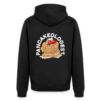 Pancakes Pancakeologist Breakfast Lovers - Veste à capuche bio Premium Unisexe - noir - Dos - Nico (187cm)