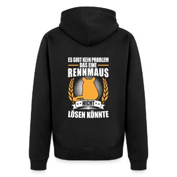 Gerbille résout mes problèmes de gerbille rongeur - Veste à capuche bio Premium Unisexe - noir - Dos - Nico (187cm)