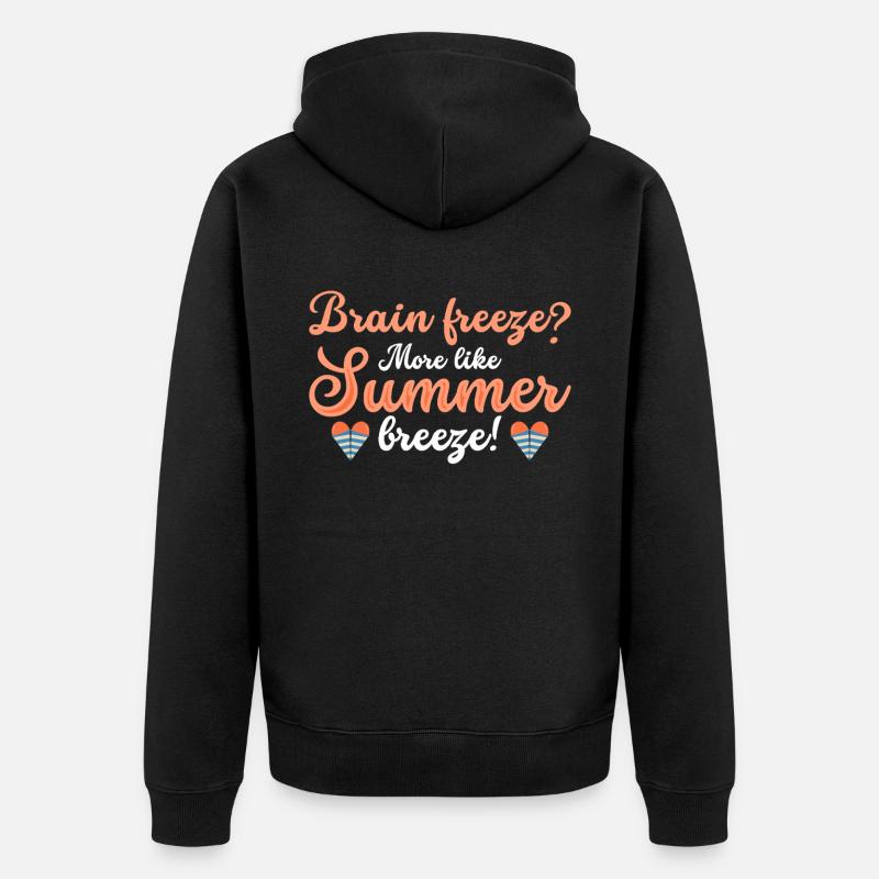 cône de neige glace plage - Veste à capuche bio Premium Unisexe - noir