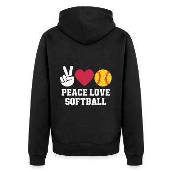 Softball Disant Softball Drôle eSoftball Cadeau - Veste à capuche bio Premium Unisexe - noir - Dos - Nico (187cm)