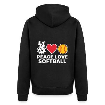 Softball Disant Softball Drôle eSoftball Cadeau - Veste à capuche bio Premium Unisexe - noir - Dos - Nico (187cm)