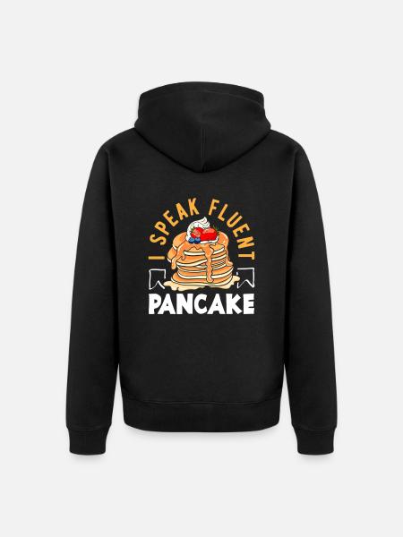 I'm fluent in pancakes - Unisex Premium Organic Zip Hoodie - black