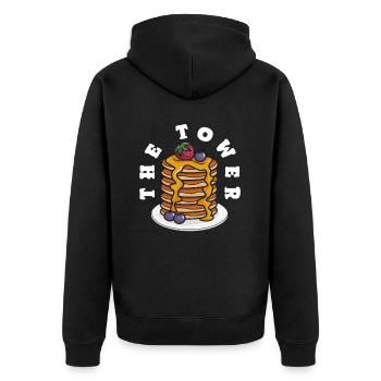 Experience the Turm Pancakes - Unisex Premium Organic Zip Hoodie - black - Back - Nico (187cm)