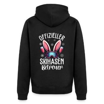 Superviseur officiel du lapin de ski - Veste à capuche bio Premium Unisexe - noir - Dos - Nico (187cm)