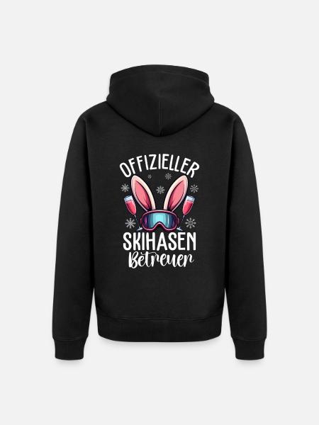Official Ski Bunny Supervisor - Unisex Premium Organic Zip Hoodie - black