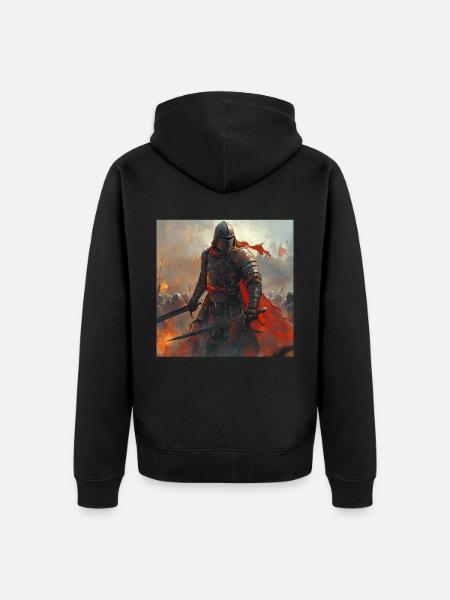 Legionär - Unisex Premium Bio Zip Hoodie - Schwarz
